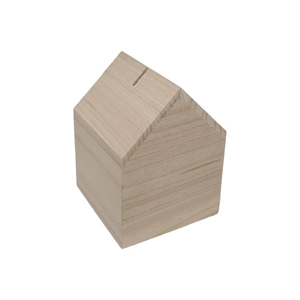 Playwood Piggy Bank House Paulownia Wood