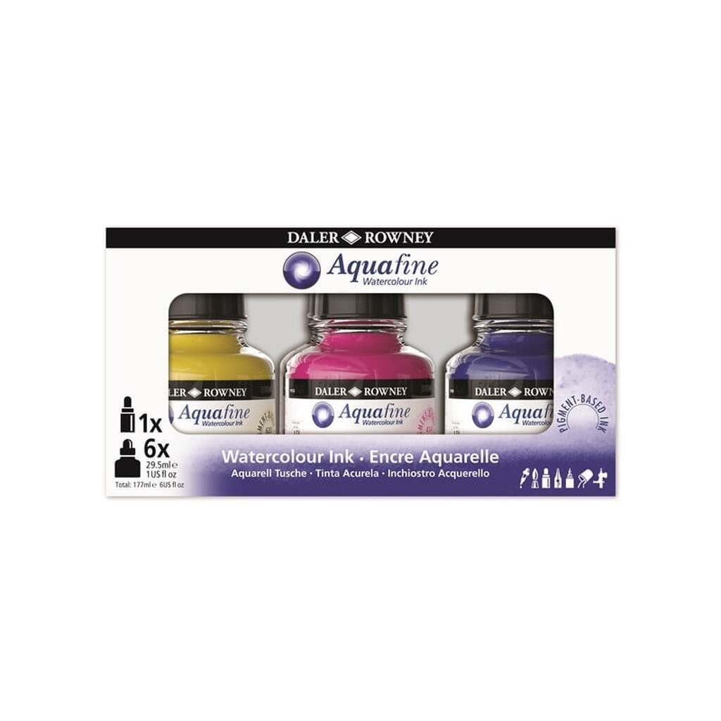 Daler-Rowney Aquafine Intro Ink Set 6x29.5 ml