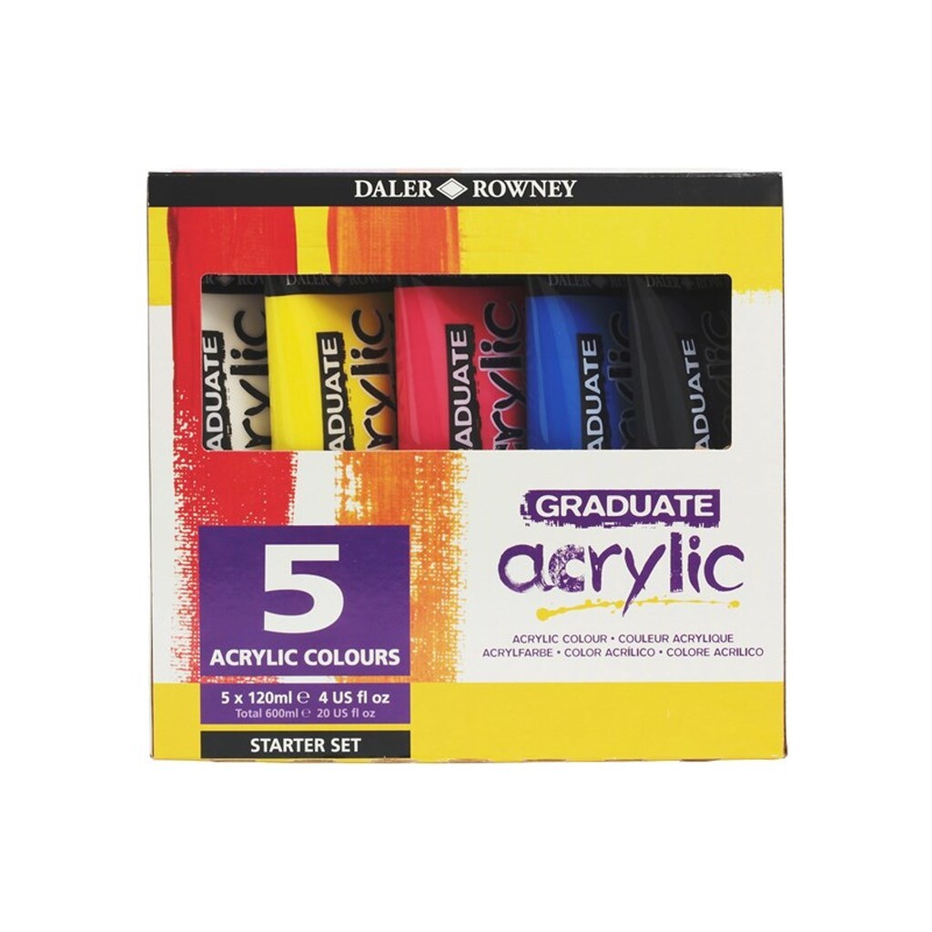 Daler-Rowney Graduate Acrylic Starter Set 5x120 ml