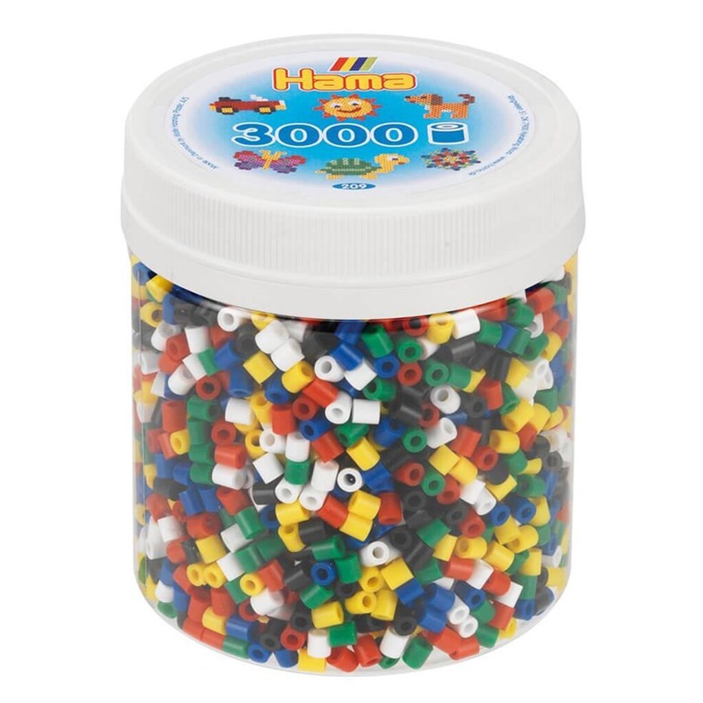 Hama Beads in Pot - Primary Mix 3000 pcs