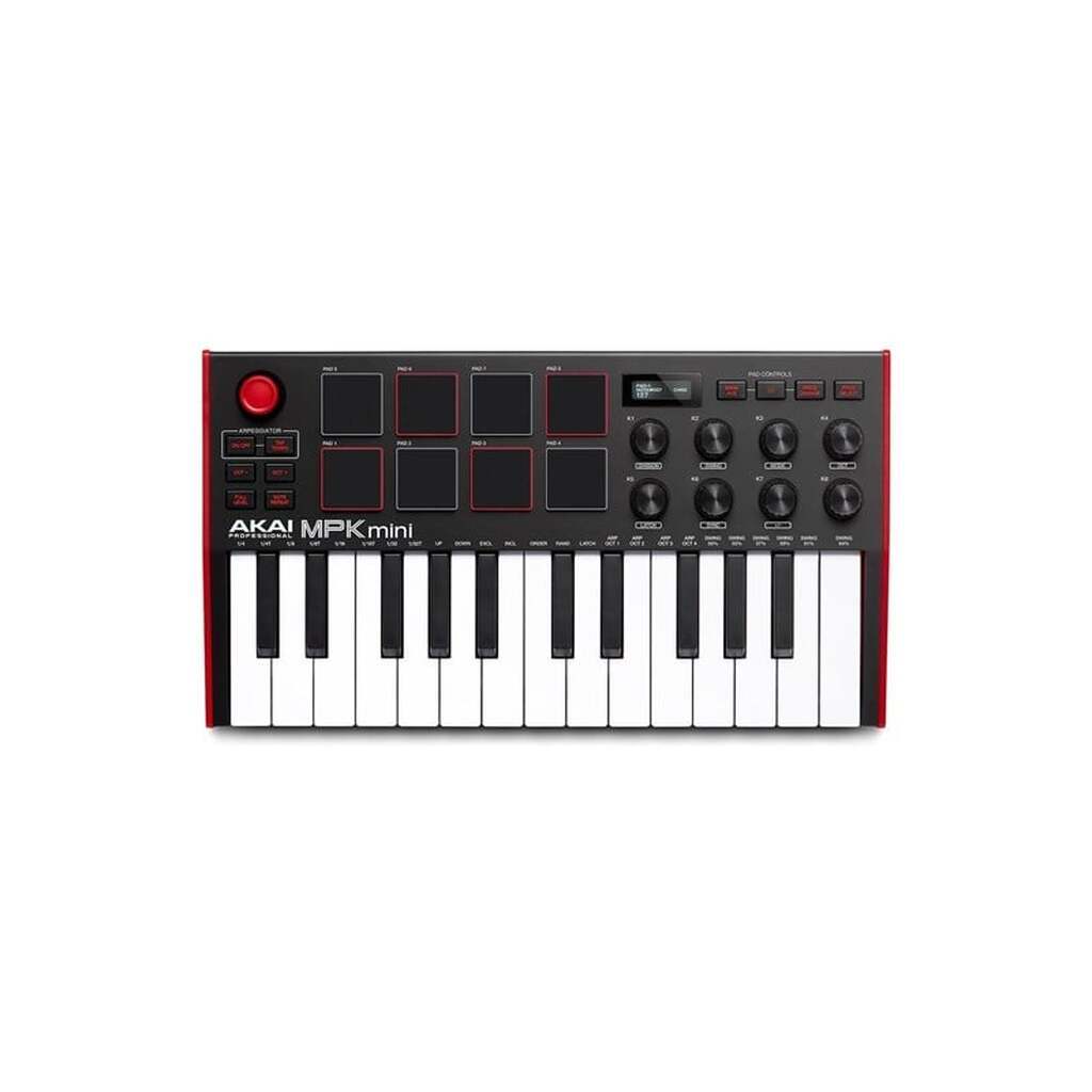 Akai MPK Mini MK3 - Midi Keyboard - 25 Mini Keys - 8 Pads