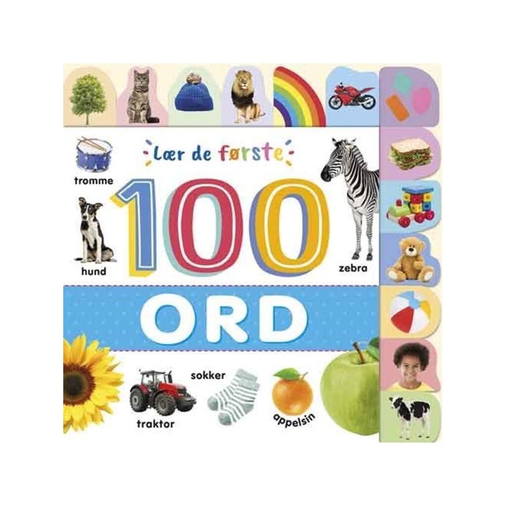 Lær de første 100 ord - Børnebog - Papbog
