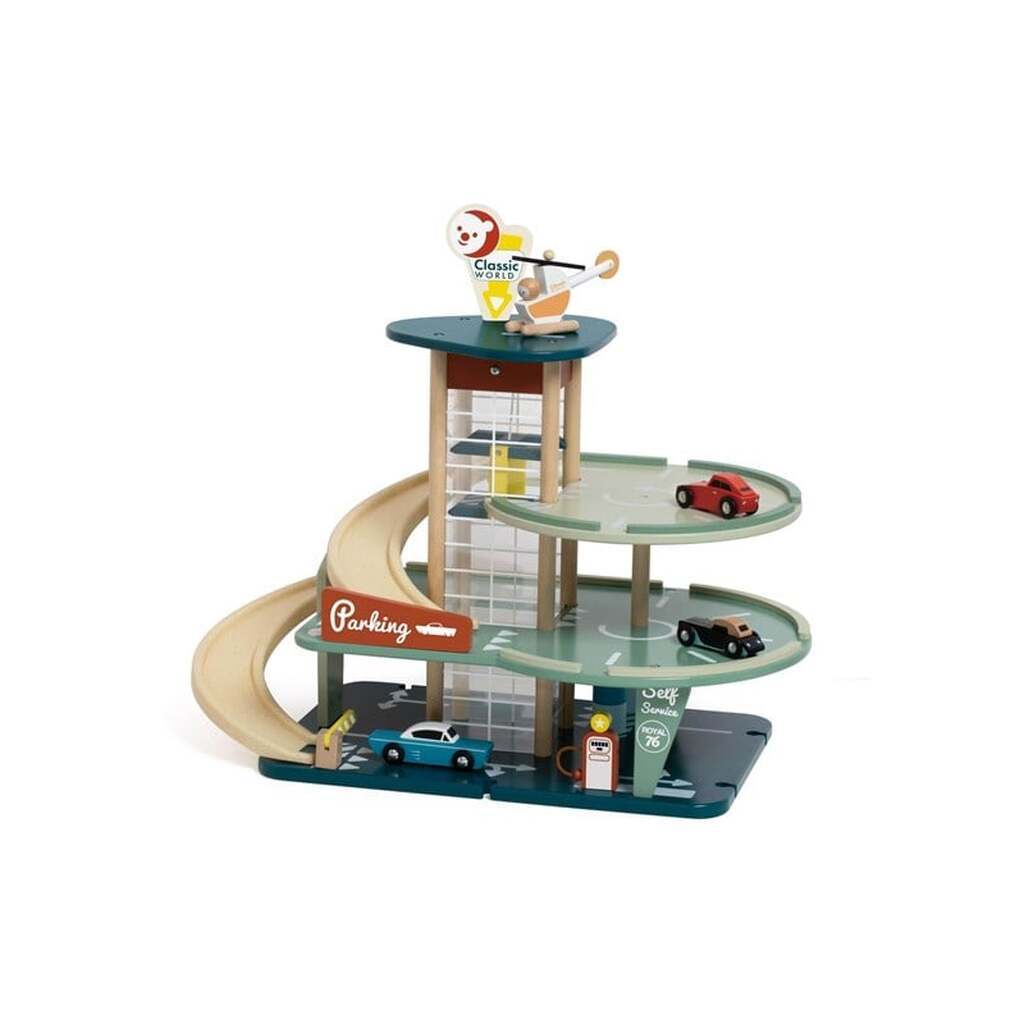 Classic World Wooden Vintage Garage with Cars 11 pcs.