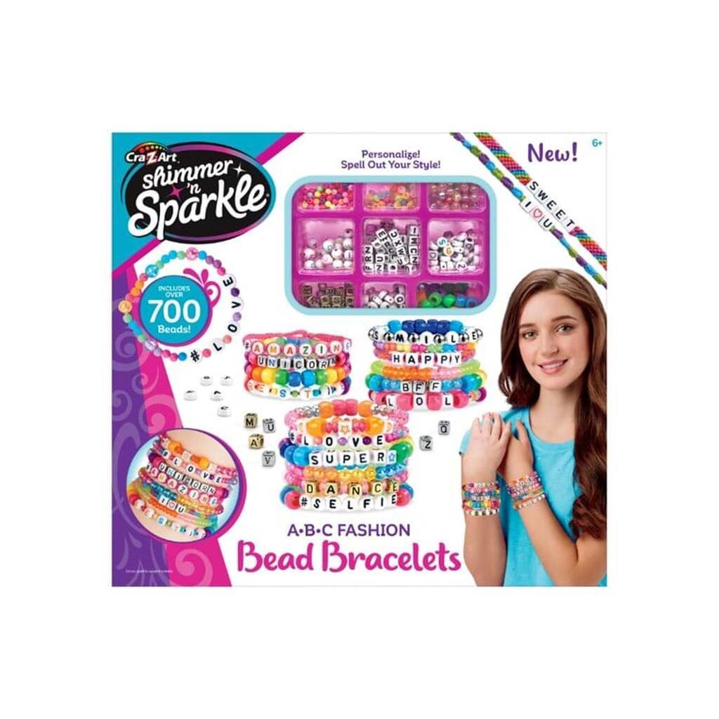 Shimmer n Sparkle ABC FASHION BEAD BRACELETS