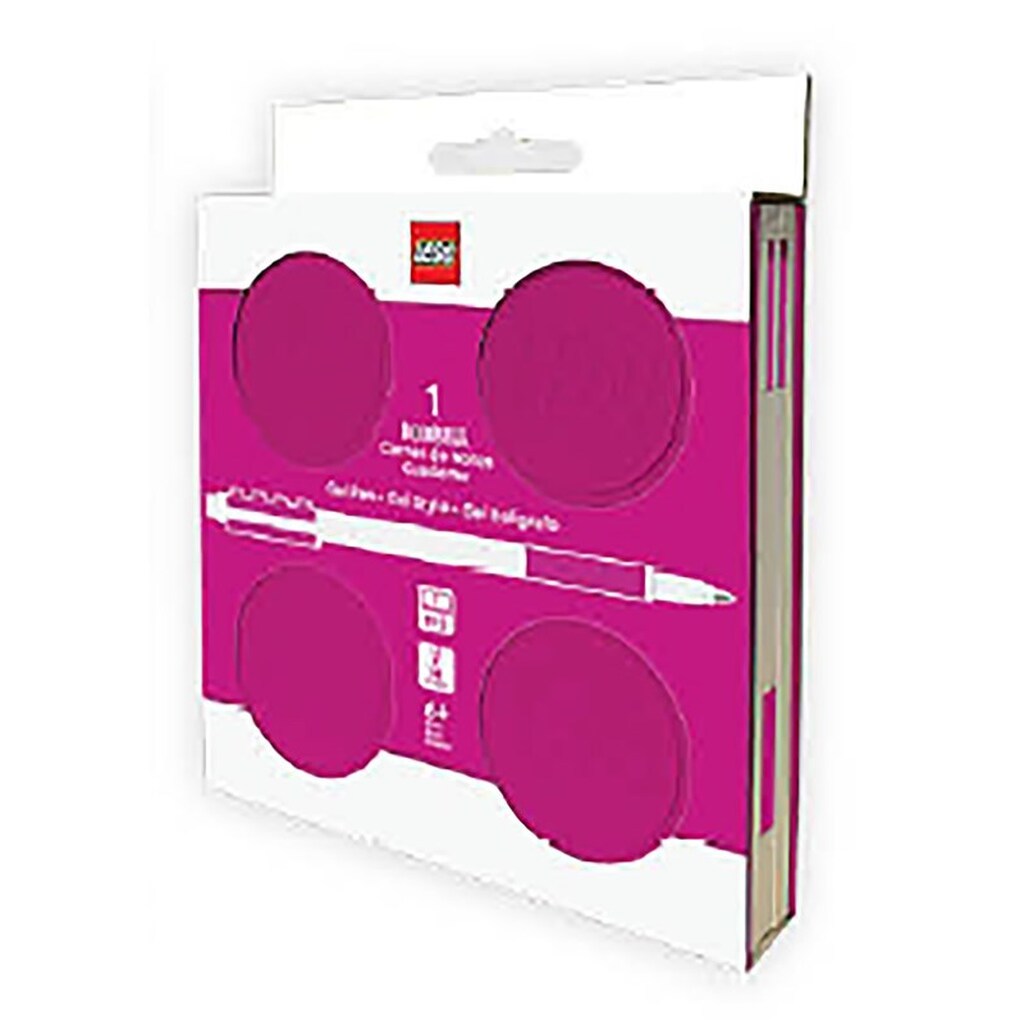 Euromic LEGO® Locking Notebook w/Gel Pen (box)192p VIOLET