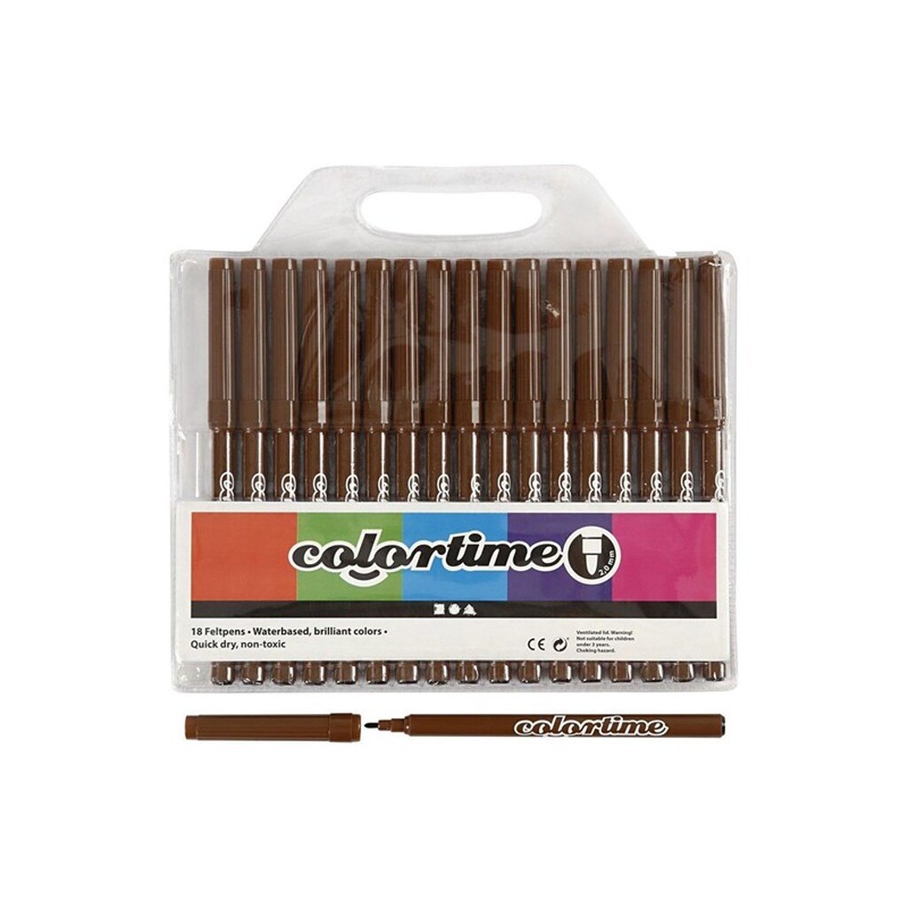 Creativ Company Brown markers 18st.