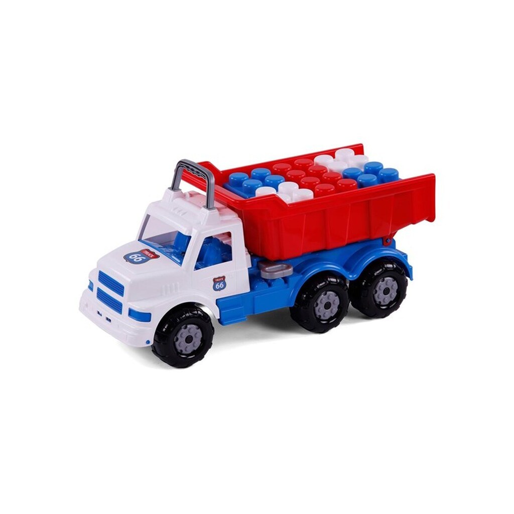 Cavallino Toys Cavallino Route 66 XL Dump Truck with Building Blocks