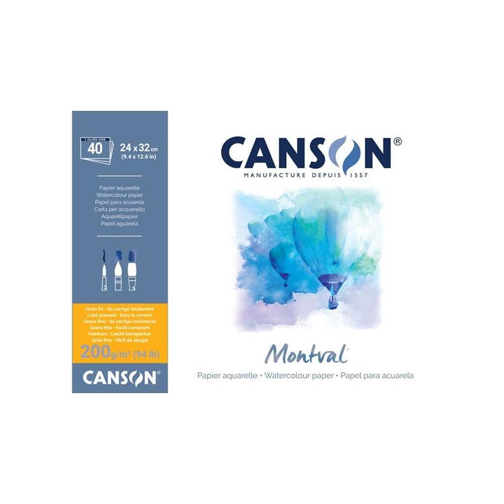 Canson Montval CP 24x32 cm 200G Pad 40 SH