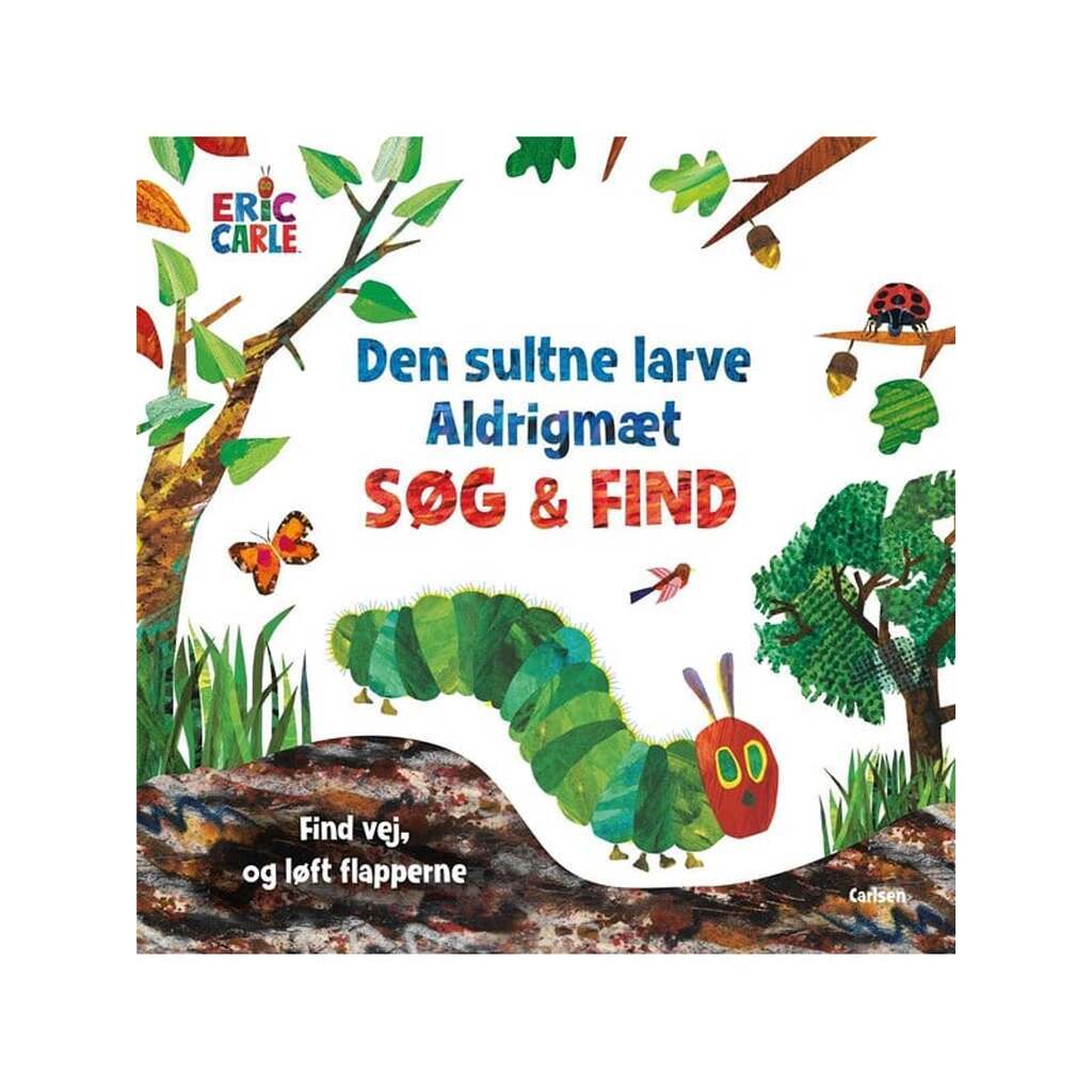 Den sultne larve Aldrigmæt - søg og find - Børnebog - Papbog