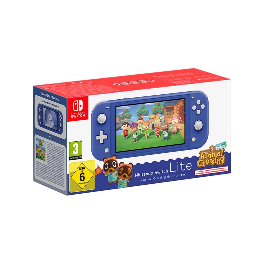 Nintendo Switch Lite - Blue inc. Animal Crossing