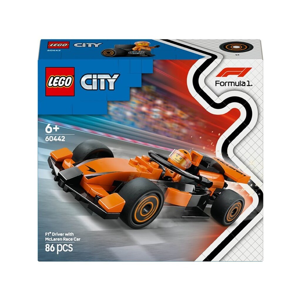 LEGO City 60442 F1®-kører med McLaren-racerbil