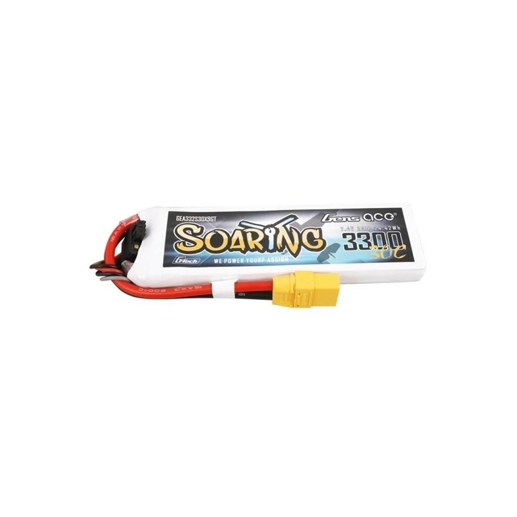 Gens ace &amp;Tattu Battery G-Tech Soaring 3300mAh 7.4V 30C 2S1P XT90