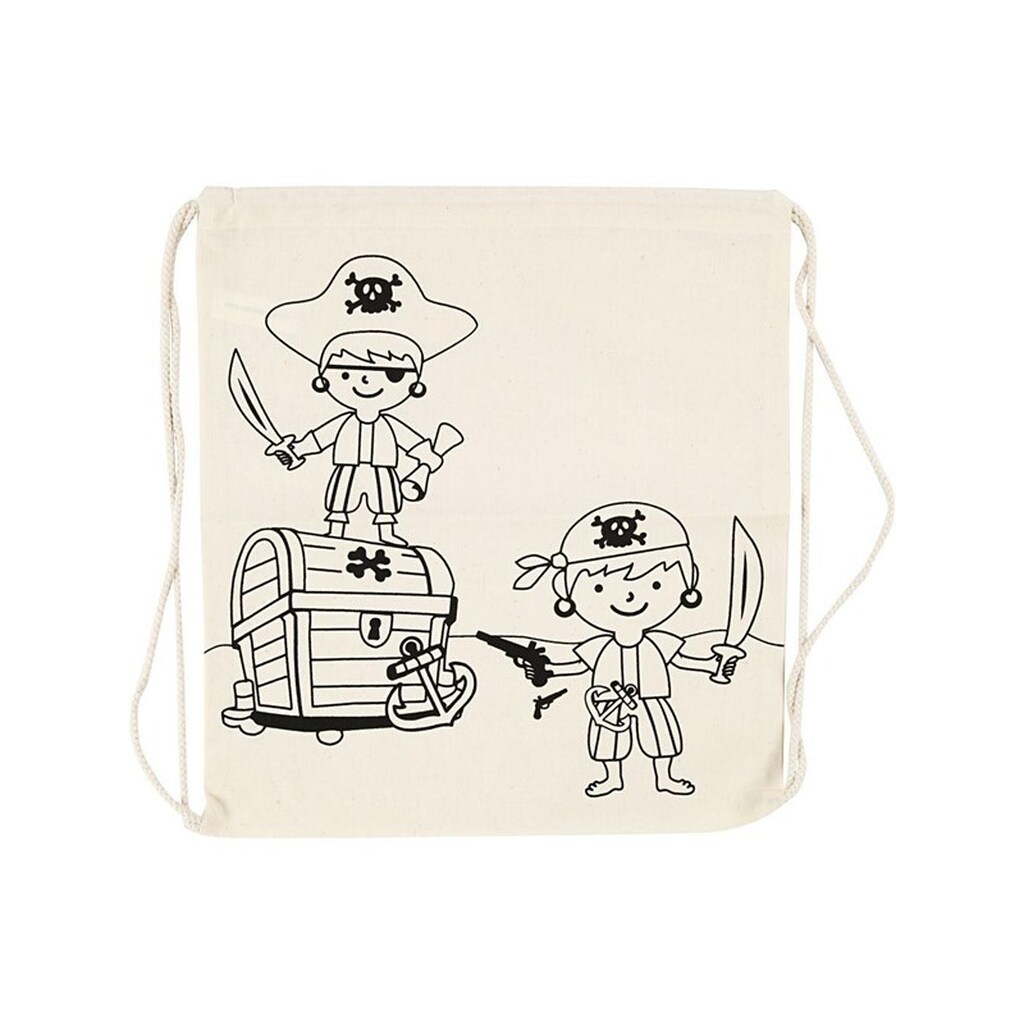 Creativ Company Color your own Cotton Gym Bag Pirates