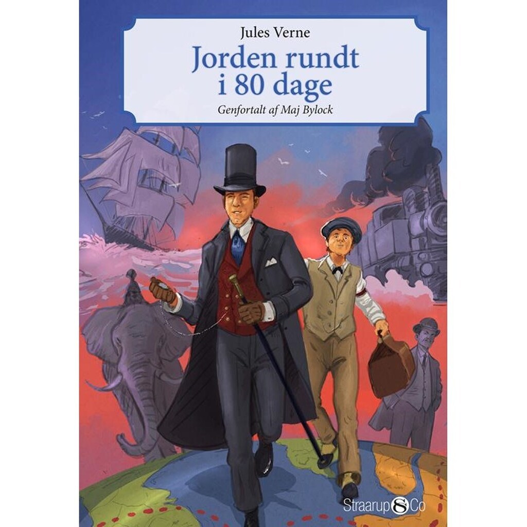 Jorden rundt i 80 dage - Børnebog - Hardback