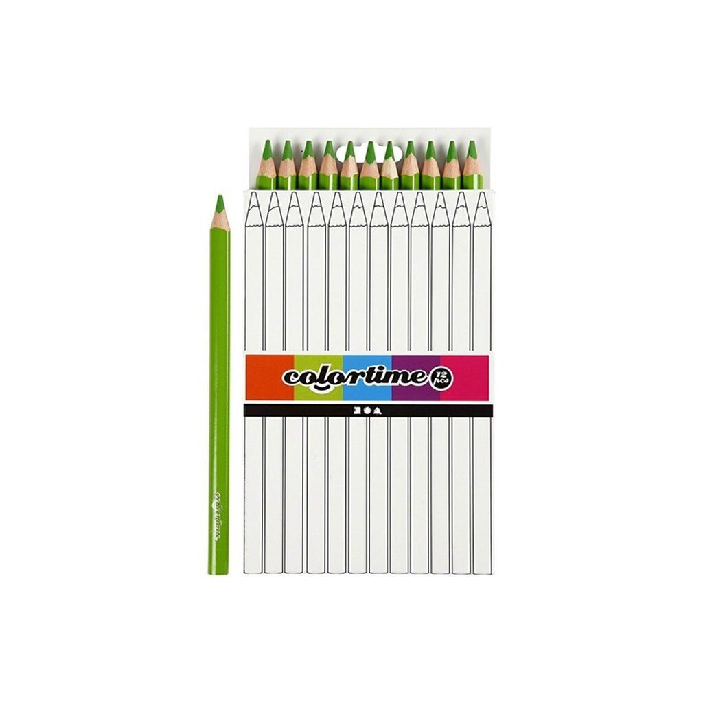 Creativ Company Triangular Jumbo colored pencils - Light green 12pcs