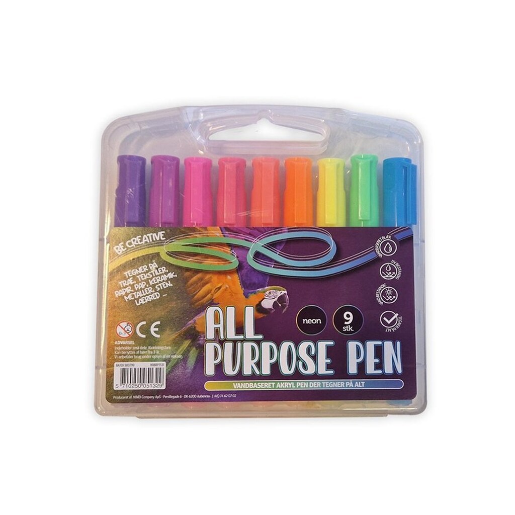 Hobby Mate Stentusser 9 stk. Boks m håndtag NEON