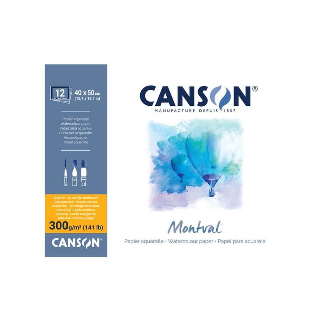 Canson Montval CP 40x50 cm 300G Block 12 SH