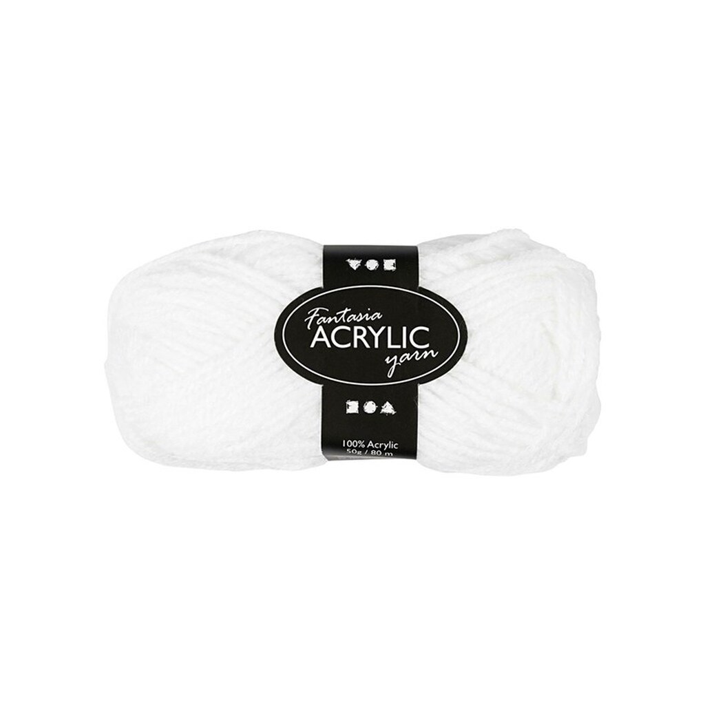 Creativ Company Acrylic yarn White 50gr 80m