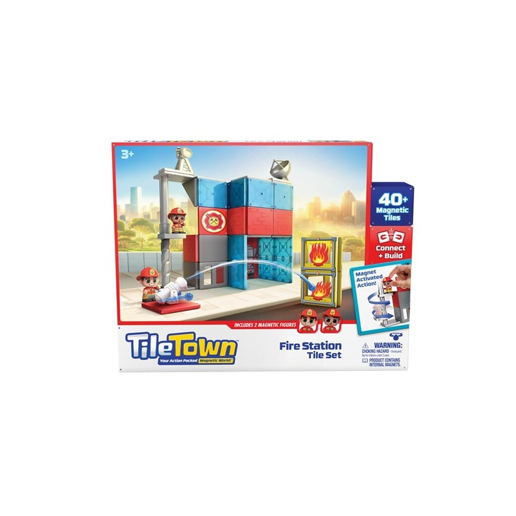 Tile Town Brandstation, Magnetisk Byggesæt 46 dele