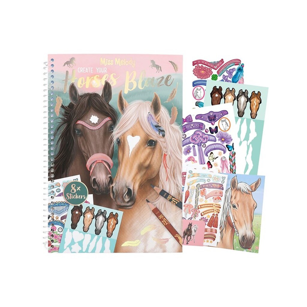 Miss Melody Create Your Horses Blaze Colouring Book