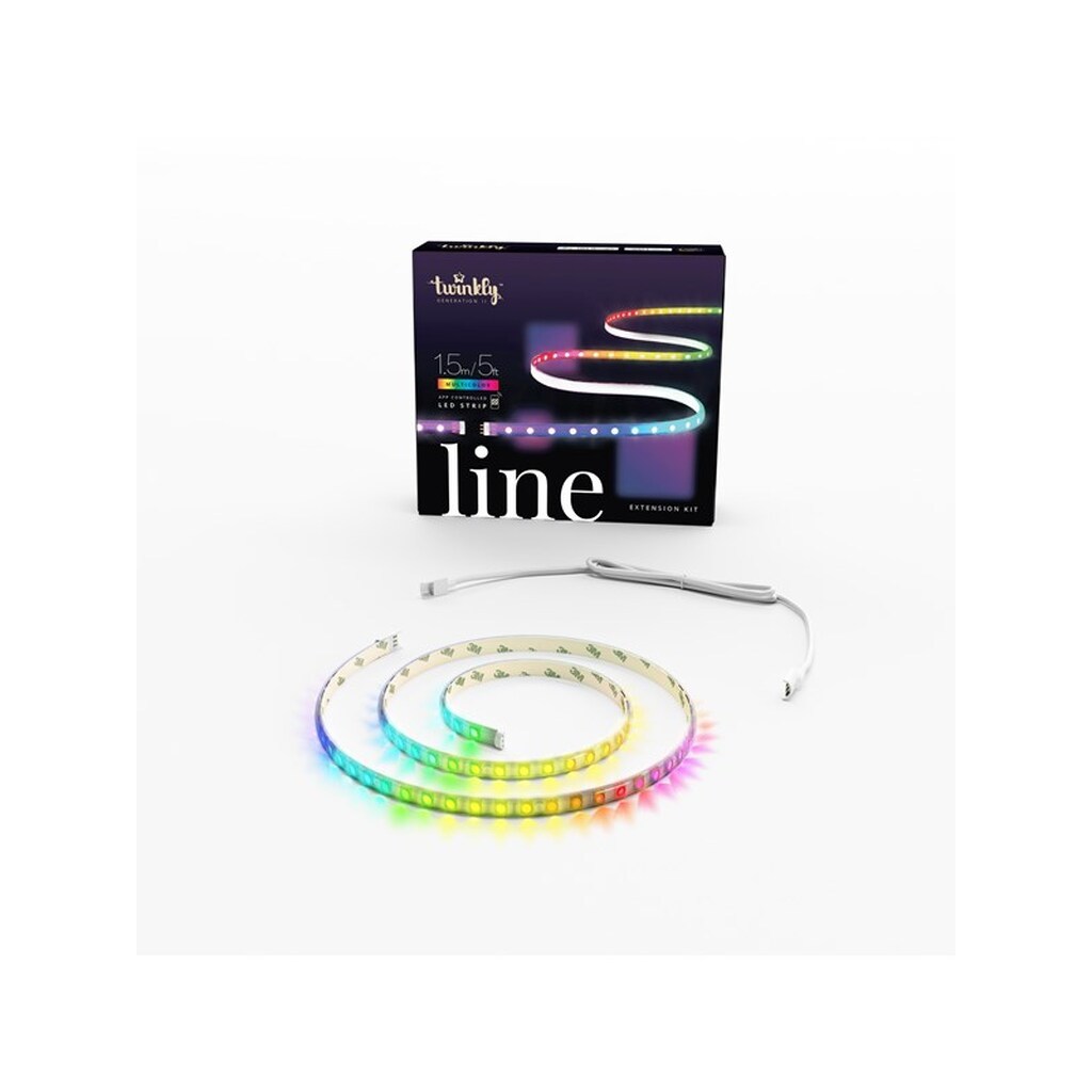 Twinkly Line Extension - App-controlled RGB LED light strip. 1.5 Meters. White Strip.