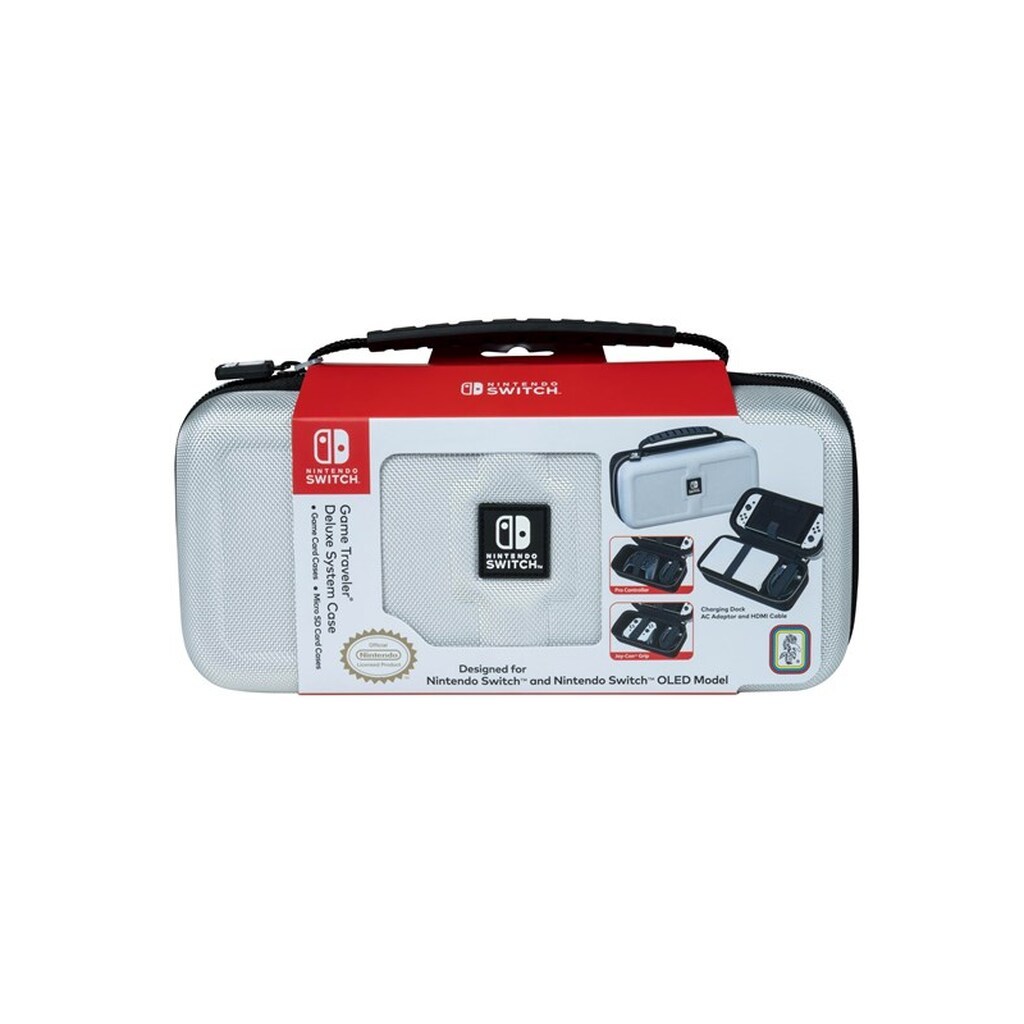 BigBen Interactive Official Traveler Deluxe System Case - White (Nintendo Switch) - Miscellaneous Tilbehør til spillekonsol - Nintendo Switch