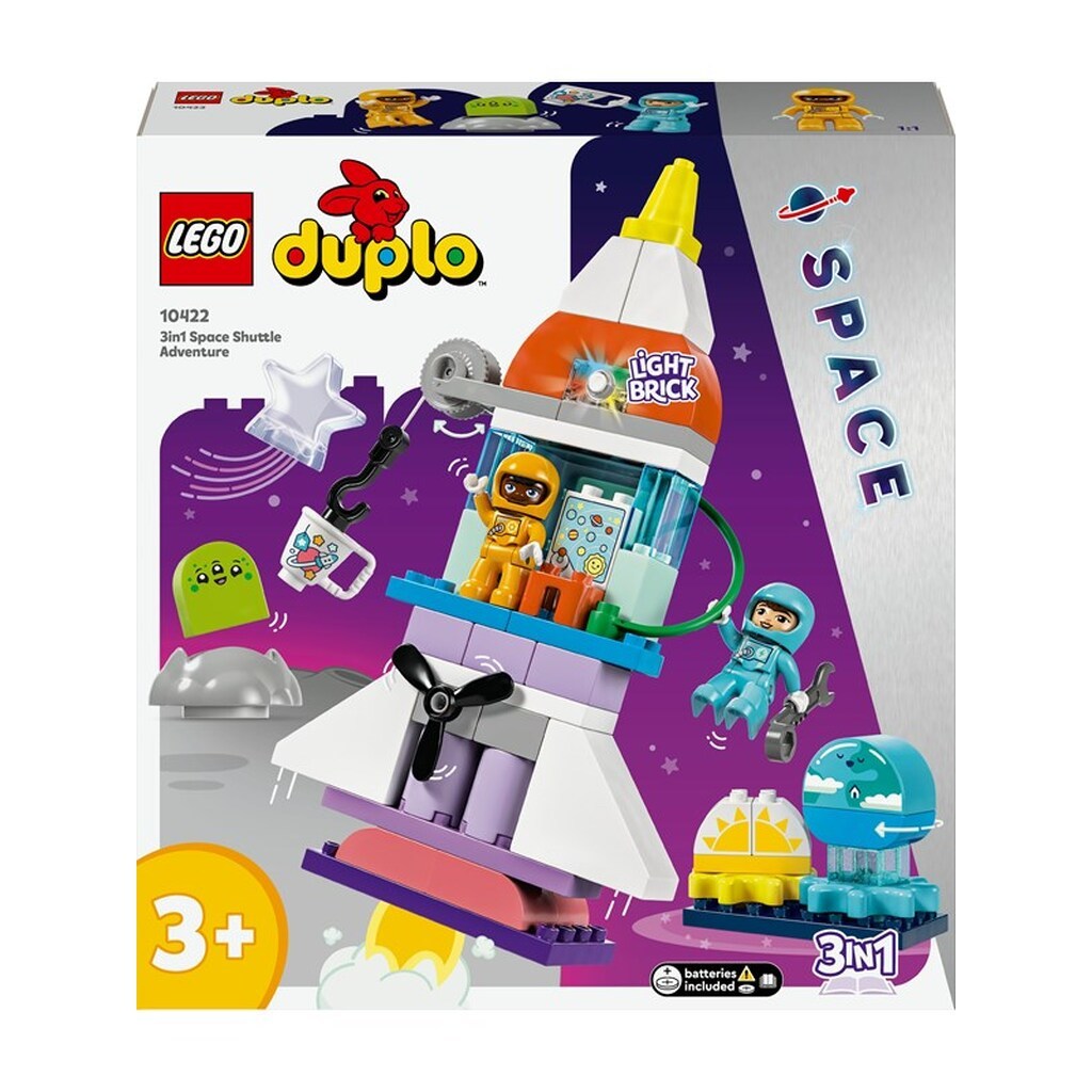 LEGO DUPLO 10422 3-i-1-eventyr med rumfærge