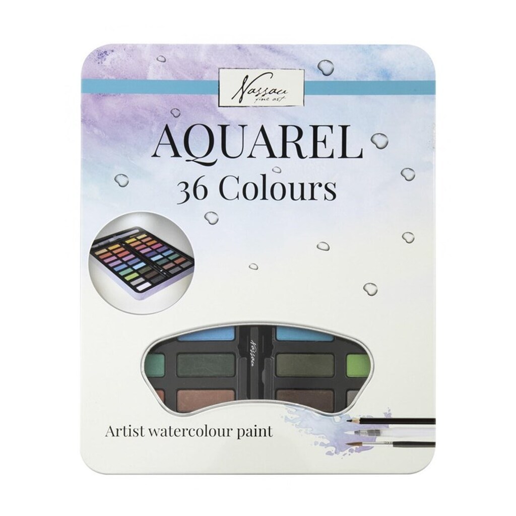 Nassau Farvelade 36 stk, i metalæske