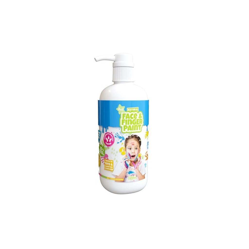 Natural Face &amp; Finger Paint White 1000ml Bottle Dispenser
