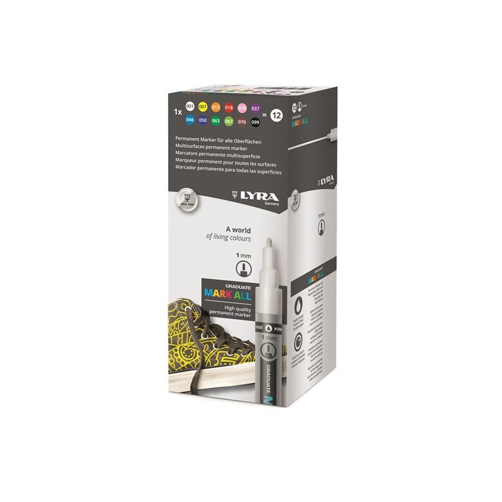 Lyra Mark All 1 mm Assorted Colours 12 pcs