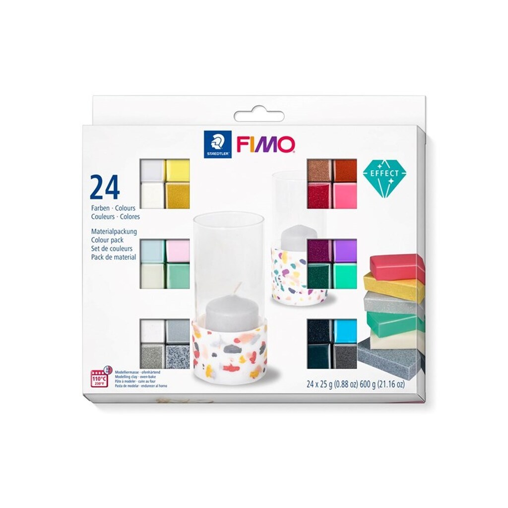 Staedtler FIMO effect farvesæt.  24 Farver
