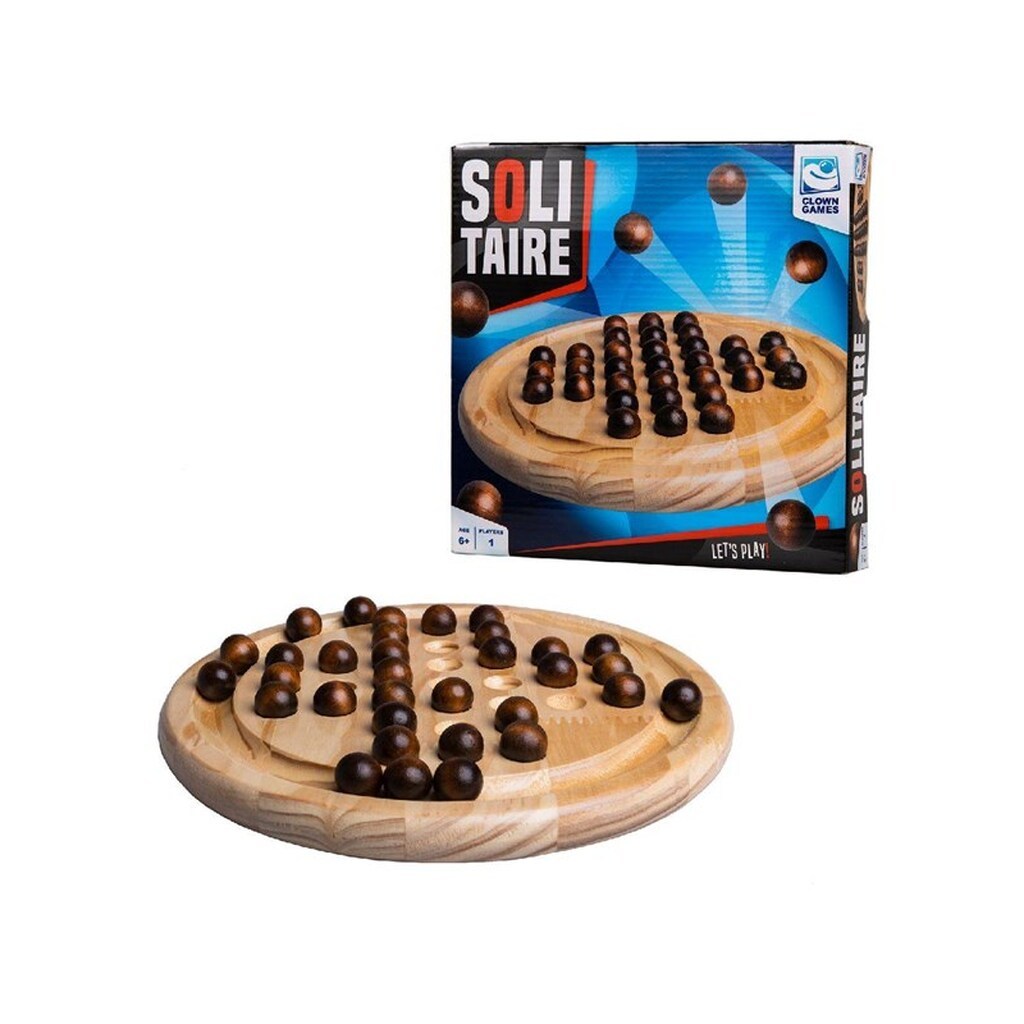 Clown Games Solitaire Wood Board Game (EN)