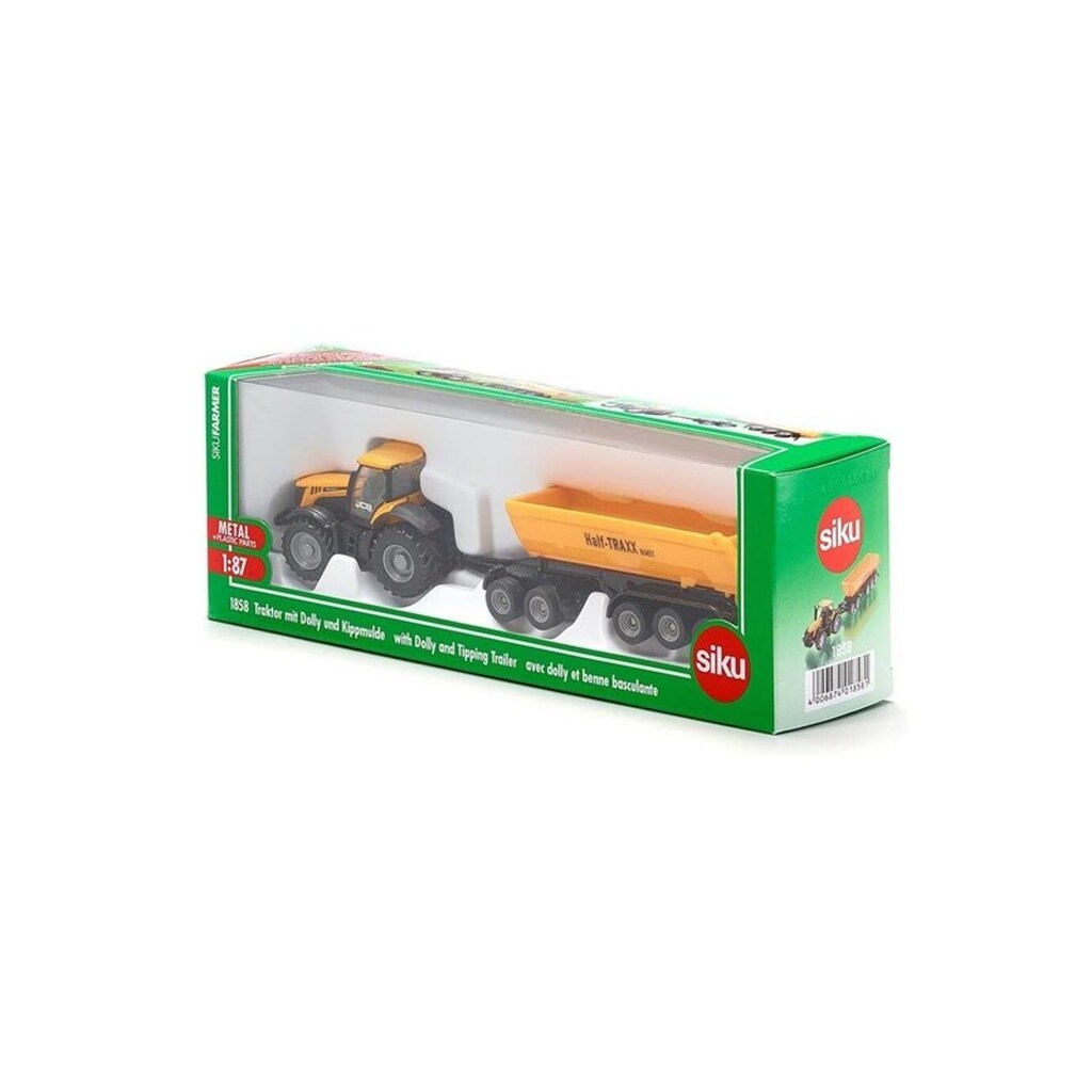 SIKU 1:87 JCB m Vogn &amp; Tiptrailer