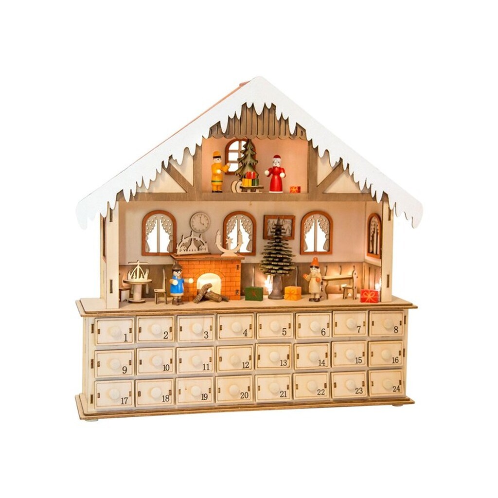 Small Foot Wooden Advent Calendar Living Room with Lights