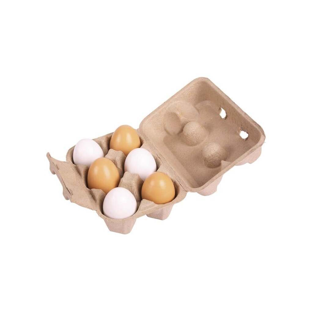 Bigjigs - Cardboard Box with Wooden Eggs