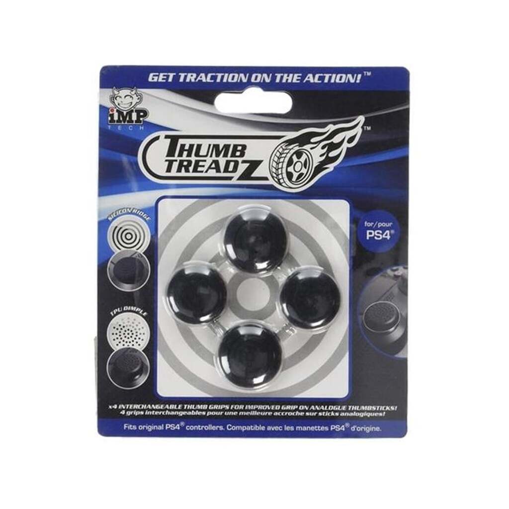 iMP TECH Trigger Treadz: Thumb Treadz (4 Pack) - Black - Miscellaneous Tilbehør til spillekonsol - Sony PlayStation 4
