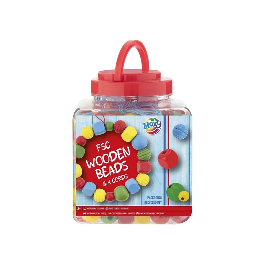 Creative Craft Group Wooden Beads Red. 375gram