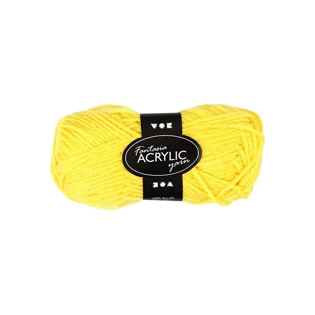 Creativ Company Acrylic Yarn Yellow 50gr 80m