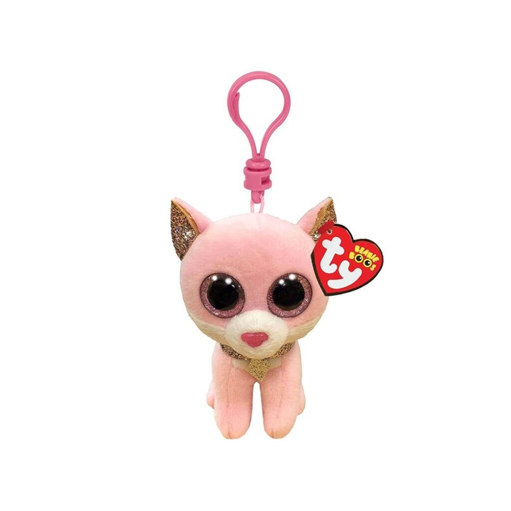 Ty Beanie Boo&apos;s Clip Fiona Pink Cat 7cm