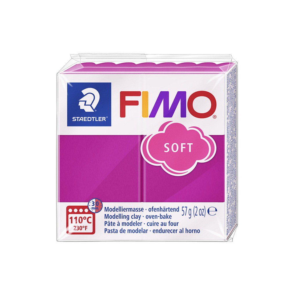Staedtler FIMO modeller soft 57g. Hindbær rød