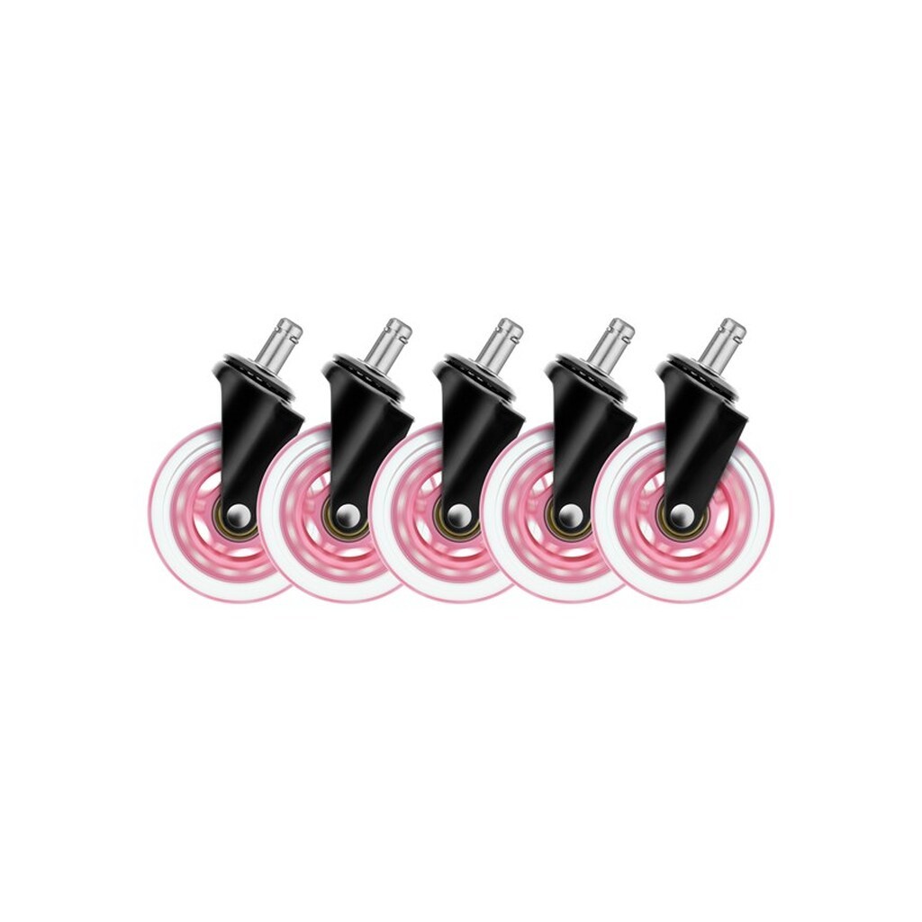 Deltaco 3" Universal Rubber Caster - Pink
