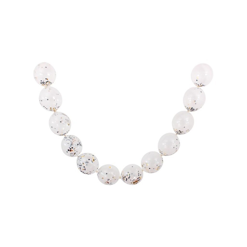 SCANSEASON Link-Konfettiballon guld/sølv/sort 12stk