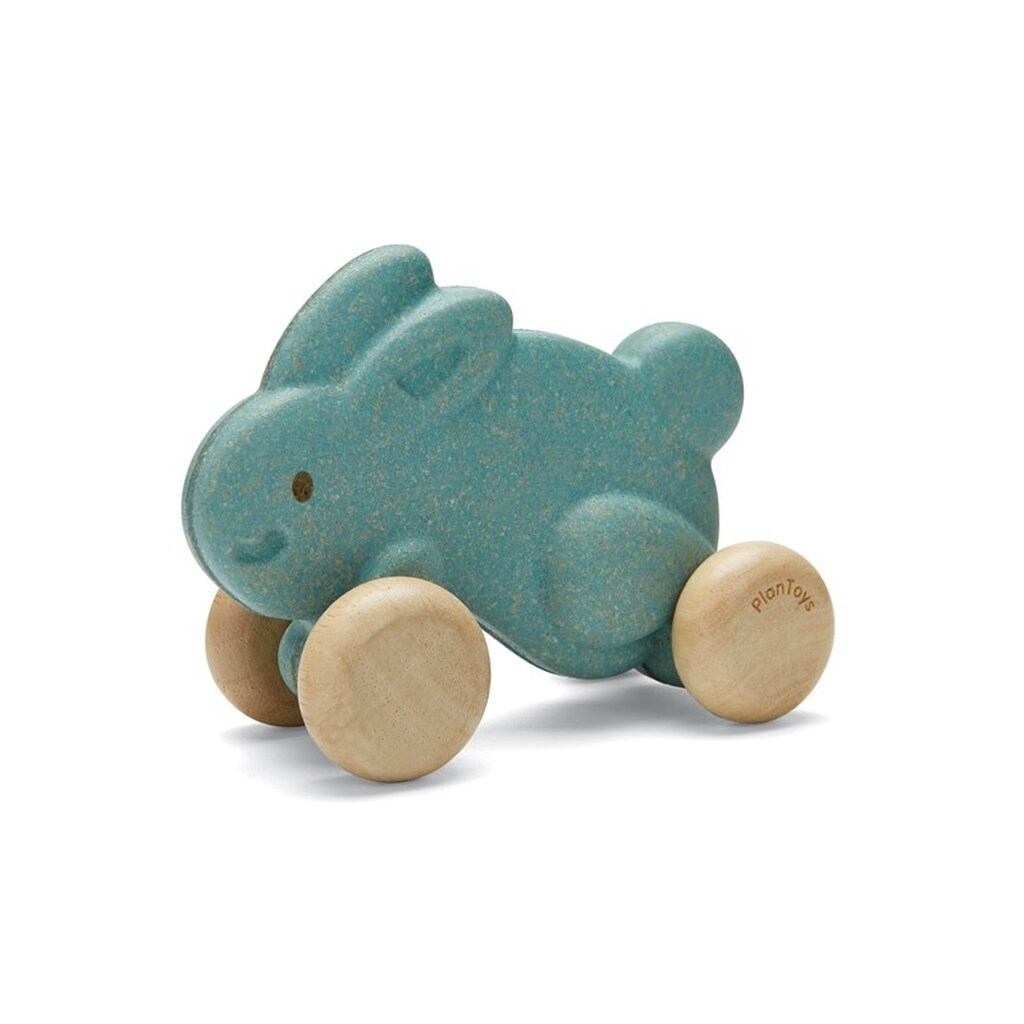 PLANTOYS Push along bunny - light blue