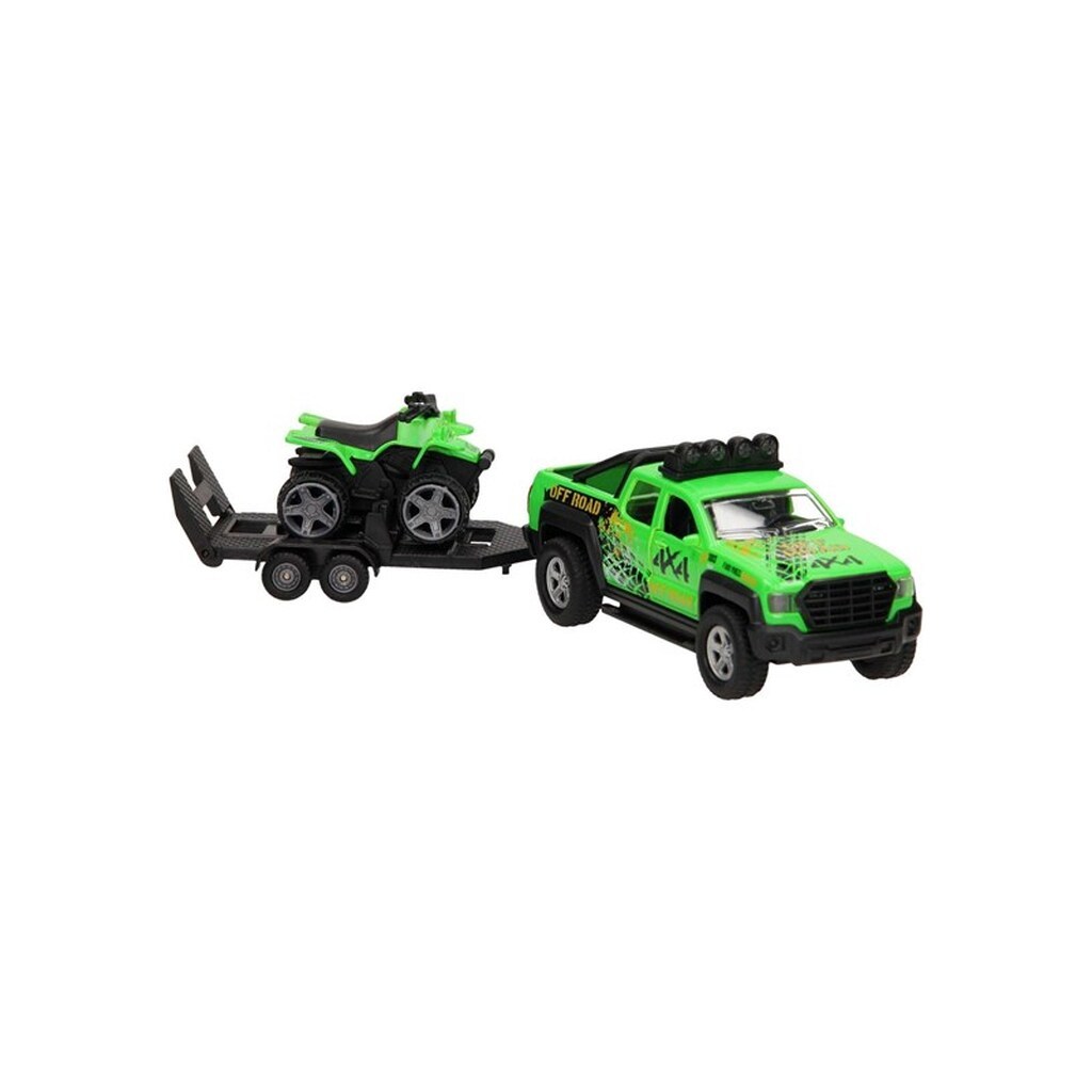 Kids Globe Off-Road Vehicle with Trailer and Quad Light and Sound