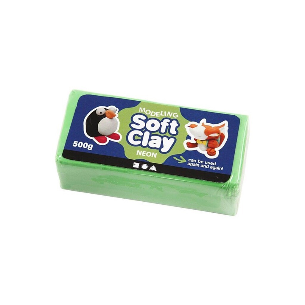 Creativ Company Soft Clay - Neon Green 500gr.