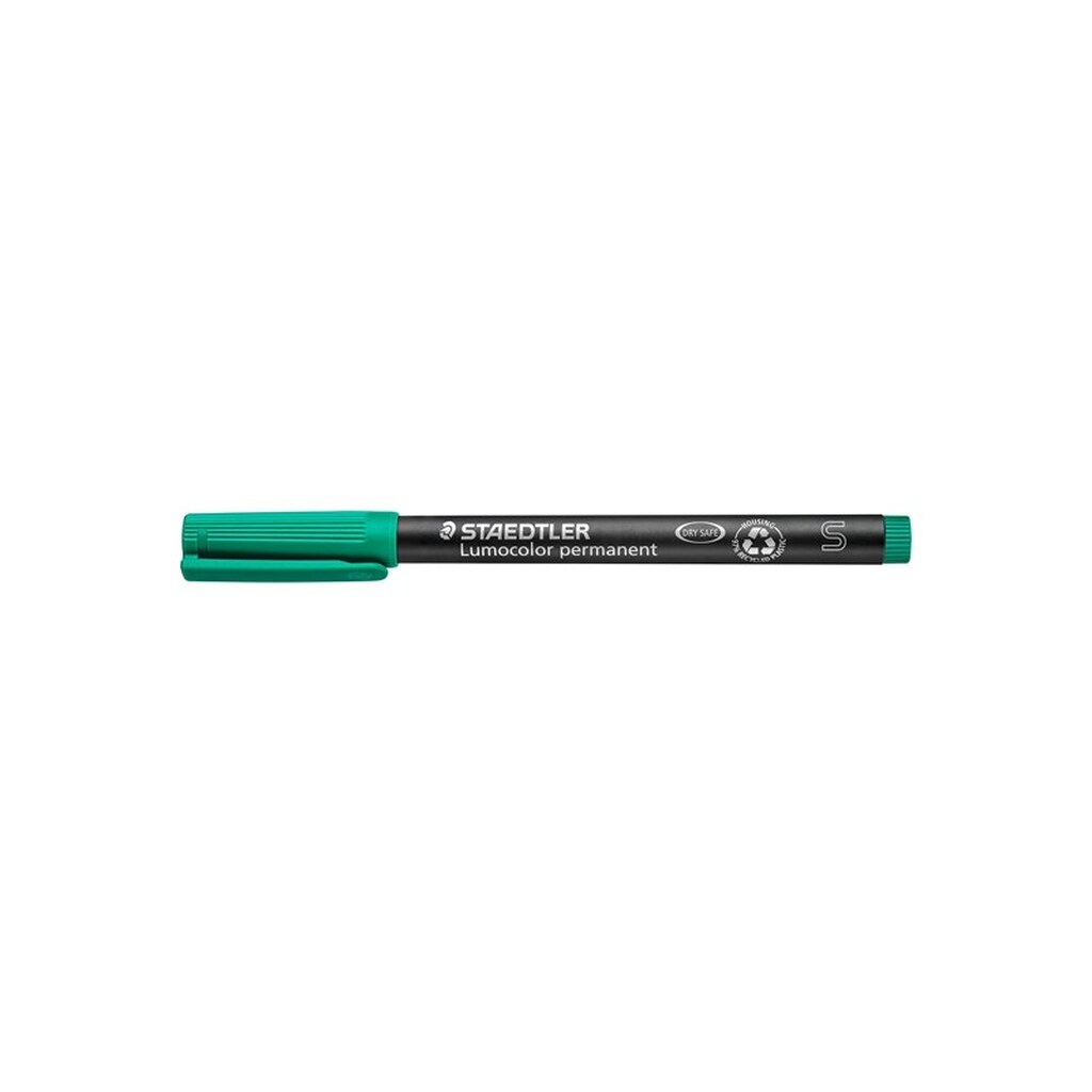 Staedtler LUMOCOLOR PERMANENT S 0.4 mm GRØN, ÆSKE 10 STK