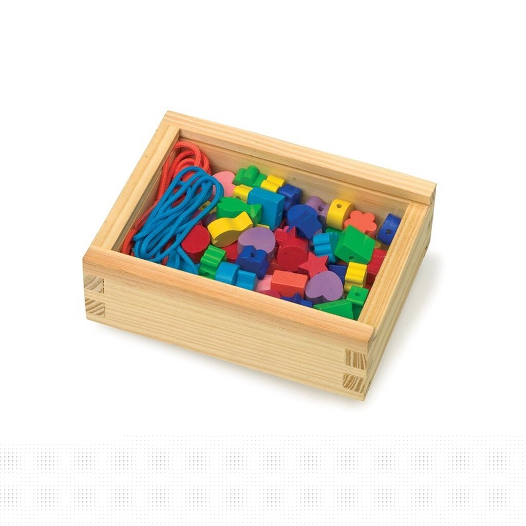 Small Foot - Wooden Thread Beads 84pcs.