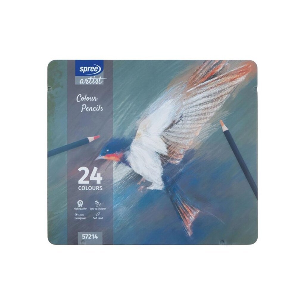 SPREE Farveblyant i metalboks.24 stk.