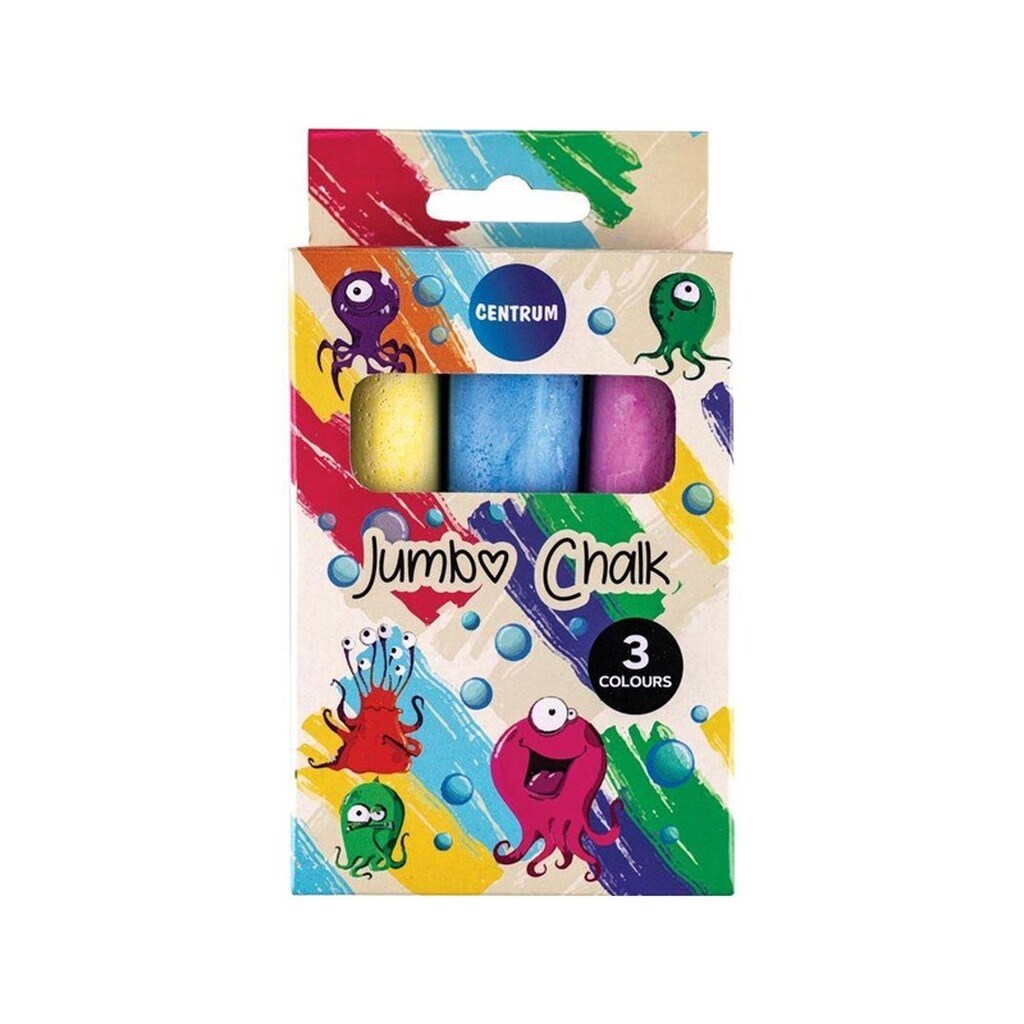 CENTRUM Gadekridt 3 stk. ass. 105*24mm