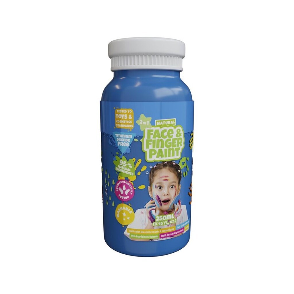 Boti Natural Face &amp; Fingerpaint Bottle - Blue 250ml